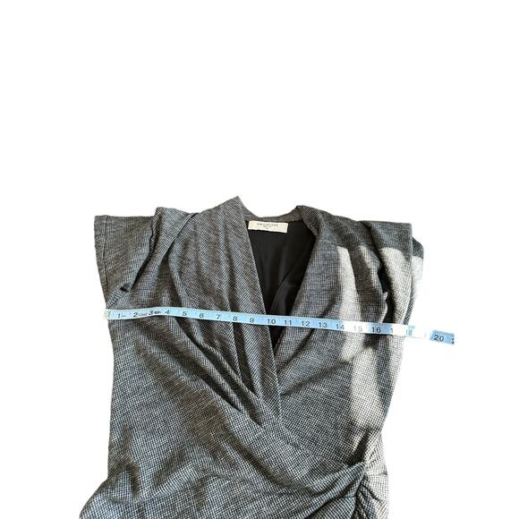 MM Lafleur Gray Speckled Career Office Slimming Casey‎ Faux Wrap Dress Medium - Picture 9 of 11